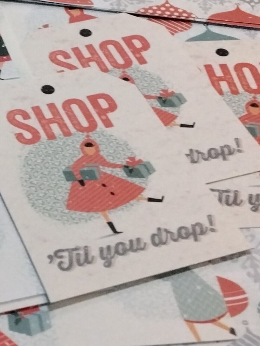 "Shop Til You Drop" Paper Pack for Christmas Crafts